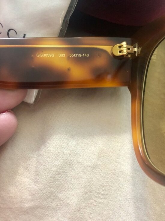 NWT~GUCCI~GG0059S 55MM Red Multi Square Sunglasses main image 4